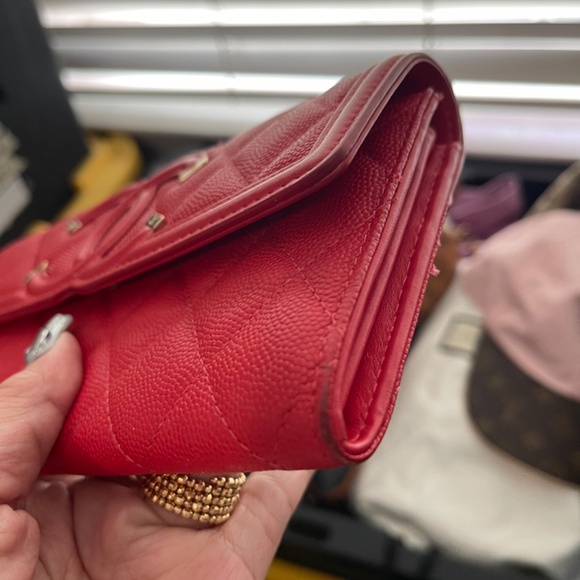Chanel long wallet red color in caviar - Picture 2 of 5